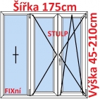 Trojkdl Okna FIX + O + OS (Stulp) - ka 175cm
